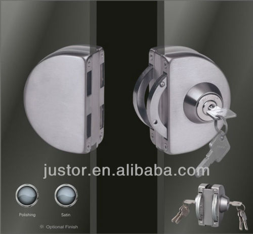 SS304 glass door lock without drilling