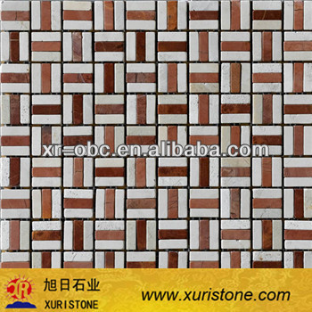 mixed red marble stone mosaic tile