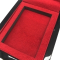 Caixa de embalagem de madeira pequena preta para moeda