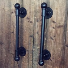 16" Antique Black Door Handle