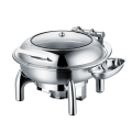 Stainless steel single serving buffet stove with lid
