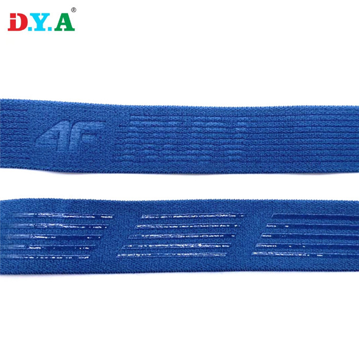 Embossing silicone Backed Non-Slip Jacquard Waistband Customized Elastic Band