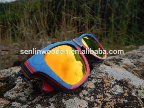 2015 Eco-friendly Wood Glasses with Polarized lenses skateboard wood sunglasses eyewear frame