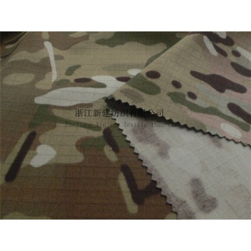 Rip-Stop CVC Fabric Camouflage Woodland