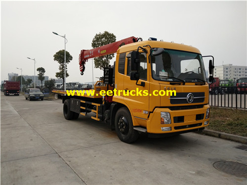 DongFeng 10ton Tow Truckers tare da Cranes