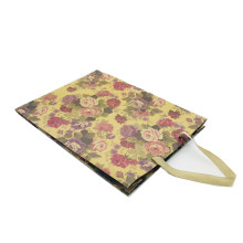 Flower printing paper gift bag