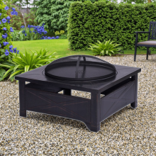 Outdoor Square Slate Fire Pit