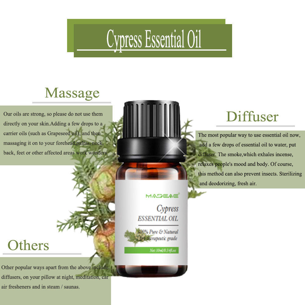 Water-Soluble Cypress Essential Oil For Massage Body care