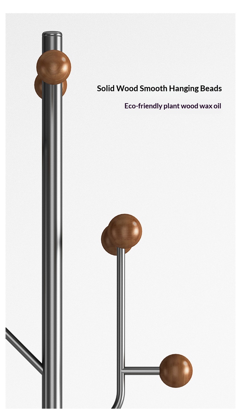 درخت تالار استیل ضد زنگ با آویزهای درختی شکل Stainless Steel Hall Tree with Tree-Shaped Hangers