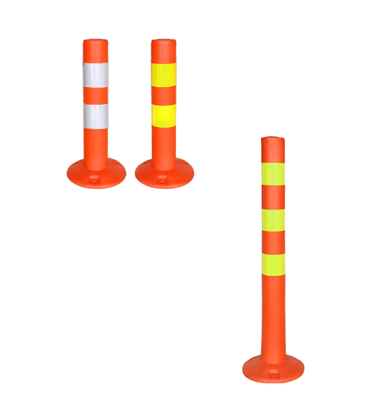 Highly Visible Reflective Traffic Safety Flexible Delineator, Plastic Bollard Warning Post/