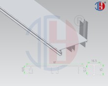 Anodized Skirting Board Aluminium Decoration Profile Foshan City