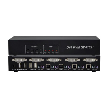 PINWEI 1080P 4 Ports DVI KVM Switch