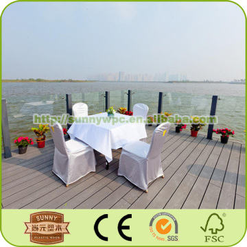 Hollow wpc eco deck floor wood plastic composite decking