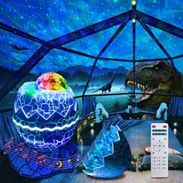 White Noise Bluetooth Dinosaur Egg Star Projection Lamp