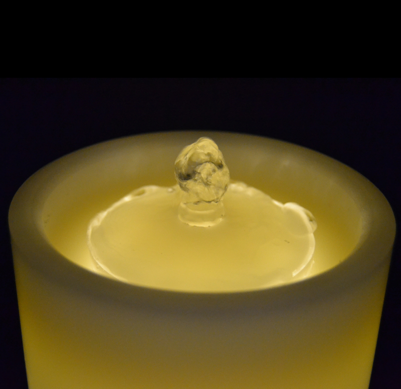 Colored Led Flameless Water Fountain Pillar Candles