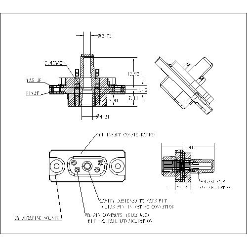 POWER D-SUB 5W1 FEMALE SOLDER CUP-MALE PDB5W1-FXXX