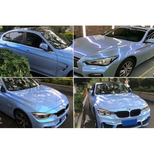 chameleon gloss light blue car wrap vinyl