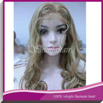 China Wholesaler Popular Loose Wave wig,Wholesale 100% Hand Made full lace wig,Fashionable smooth new natural curl wig