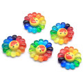 Cute Sunflower Resin Beads Artificial Flower Flatback Cabochon for Home Decor DIY Ornament Accessories