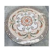 Waterjet Cut Marble Medallion with Round, Square, and Rectangular Patterns