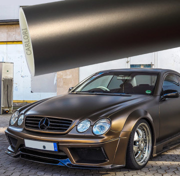 matte metallic brown car wrap vinyl