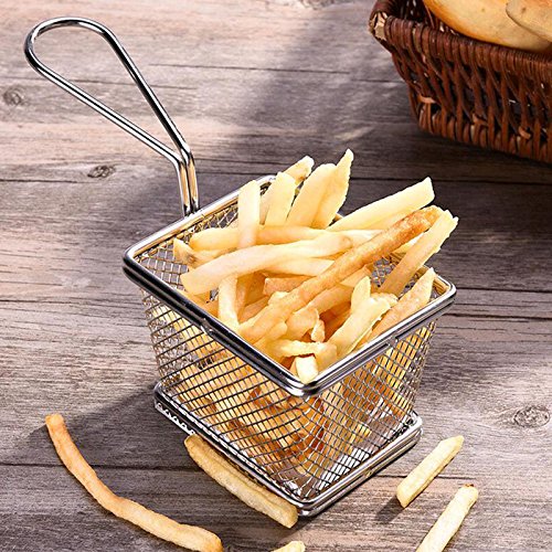 Utensili da cucina da cucina in acciaio inox con patatine fritte