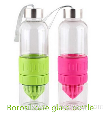 2016 new products glass water bottle with straw