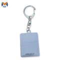 Metal stainless iron custom simple resin keychain