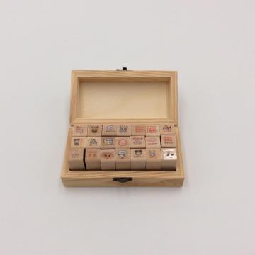 customized wooden stamp set