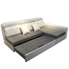 New Combined Sofa with Single Armrest and Pillows