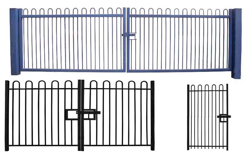 Bow top fencing round top garden wire fence