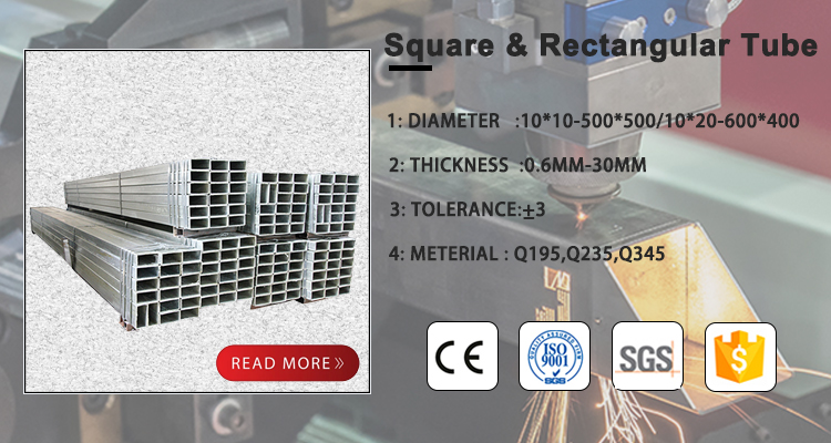 Hot sales Square tube pre galvanized steel for agricultural greenhouse wholesale