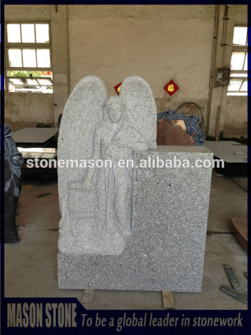 Chinese cheap granite angel headstones