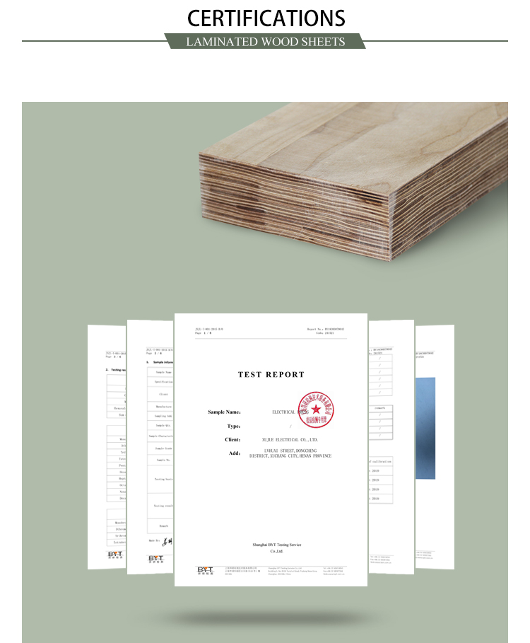 ODM available electrical birch laminated wood in transformer