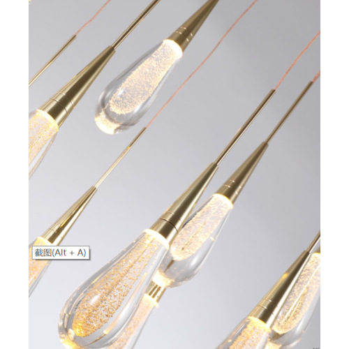 LEDER Dekorasyon na Crystal Pendant Lamp