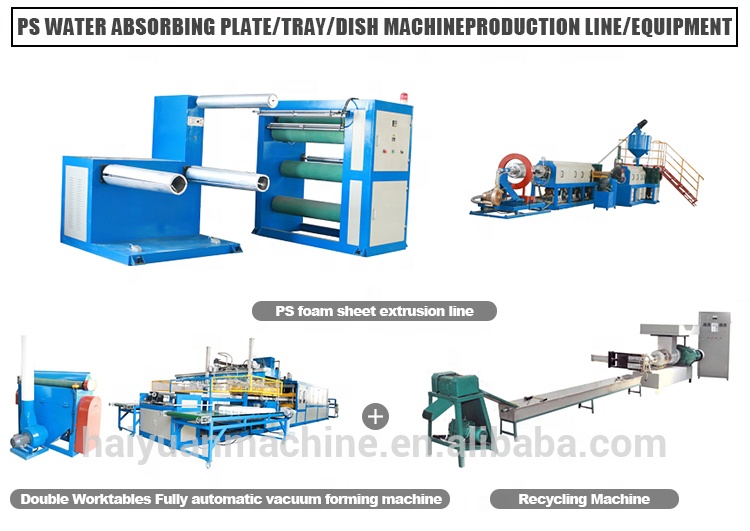 Foam polystyrene pizza plate / tray  / box vacuum forming machine