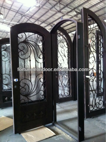 Wrought iron door designs foam filled interior doors made in China factory