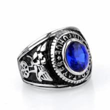 Antique men blue gemstone Finger Ring Designs