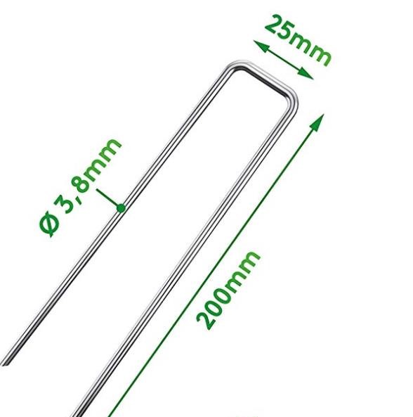 U-formad häftklammer, mäter 6x1x6 tum