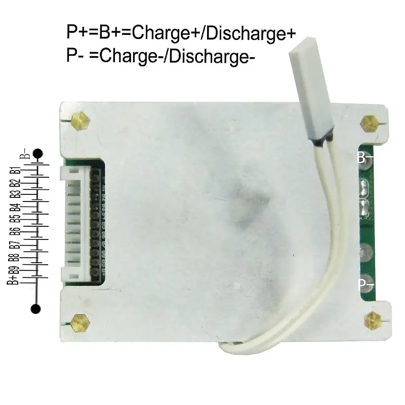 6s~10s 15A PCM BMS for 36V 37V Li-ion/Lithium/ Li-Polymer 30V 32V LiFePO4 Battery Pack Size L66*W49*T13mm (PCM-L10S10-B70)