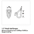 38mm szerokość Swan Hook Breaking Load 3000 KG