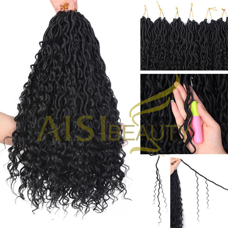 Aisi Beauty Wholesale Cheap Vendor Long Wavy River Faux Locs Passion Crochet Braids Hairpieces Extensions For Black Women