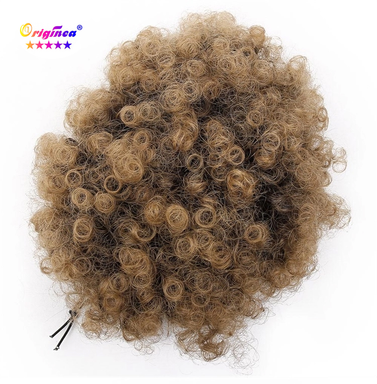 Synthetic Afro Kinky Curly Hair Chignon for Black Women Afro Bun 15 color hairpiece Afro Puff Drawstring Bun