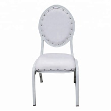 White Stackable Leather Hotel Lobby Banquet Wedding Restaurant Chair