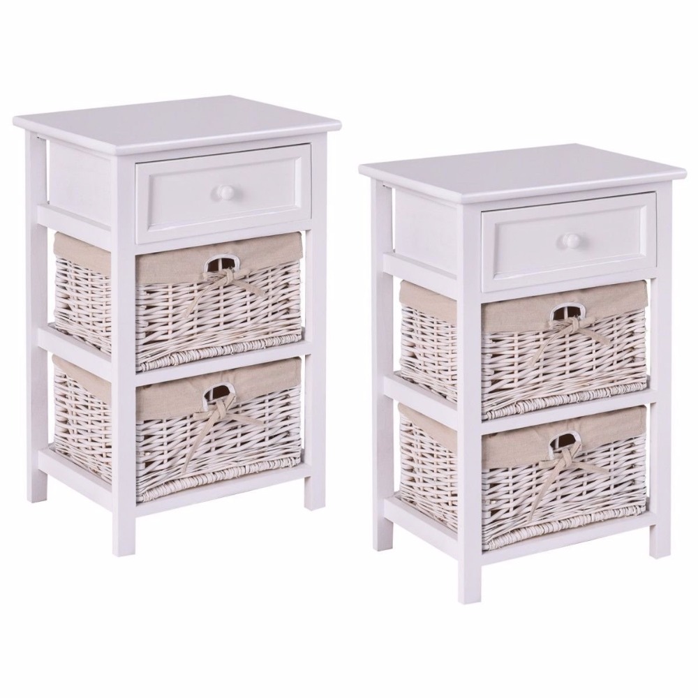 White Nightstand 3 Tiers 1 Drawer3 Jpg