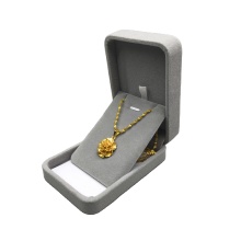 Wholesale High-End Velvet Jewelry Boxes with Circular Texture for Gift Packaging