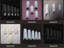 2014 New 500pcs Clear half artificial nail tip Ultra-thin Transparent ,500 pcs fake W Nail Tips+10 different Sizes,