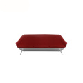 Kontemporari Linen Upholstered Loveseat Fiberglass Sofa