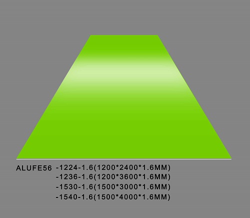لوح الألمنيوم الأخضر اللامع من فيف