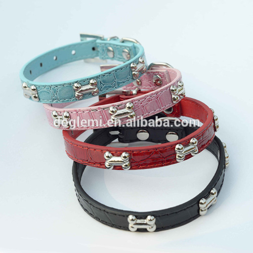 Free Shipping Pet Products PU Leather Collars DIY Pet Collars